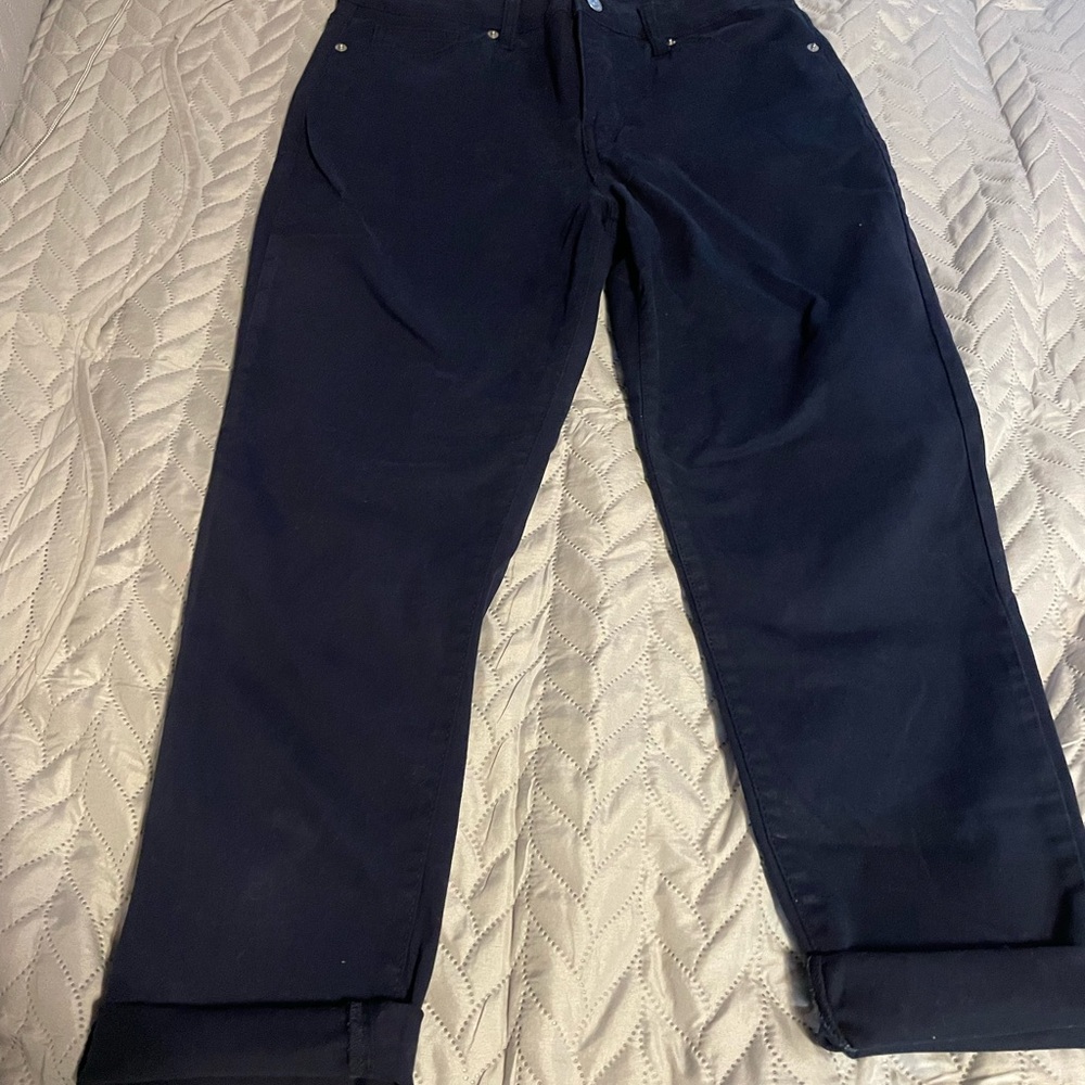 Crown & Ivy navy blue cropped pants